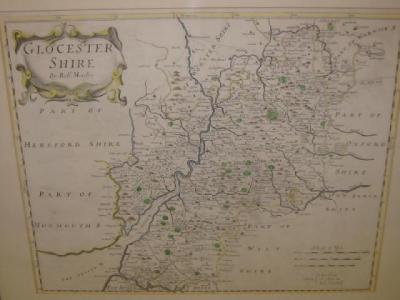 Appraisal: ROBERT MORDEN - Gloucestershire and Lincolnshire pair of hand coloured