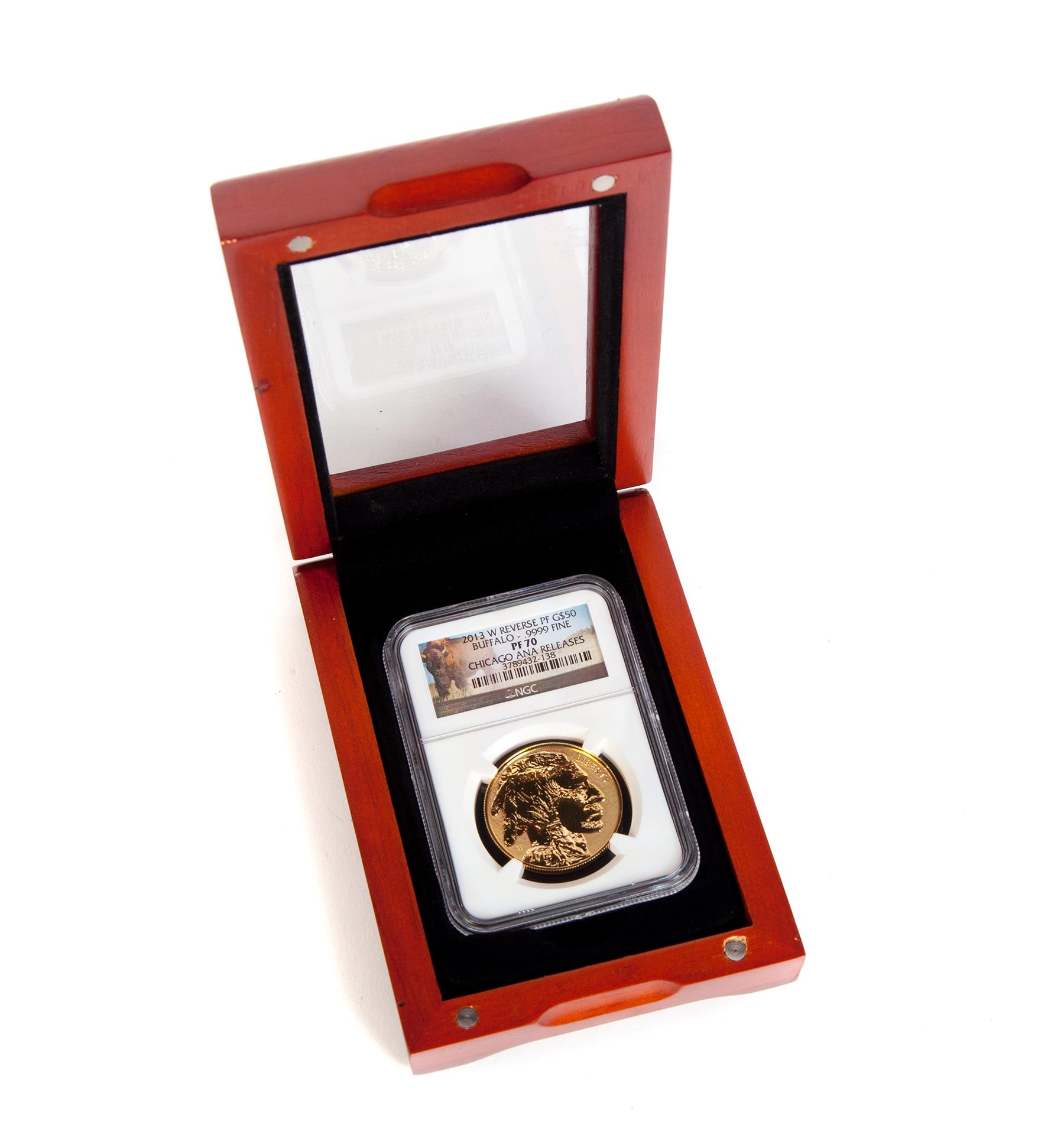 Appraisal: W GOLD REVERSE PF BUFFALO - FINE CHICAGO ANA RELEASES