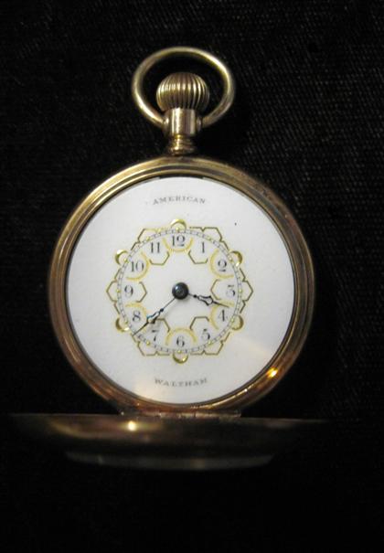 Appraisal: Lady's karat yellow gold pocket watch Walthamearly th century