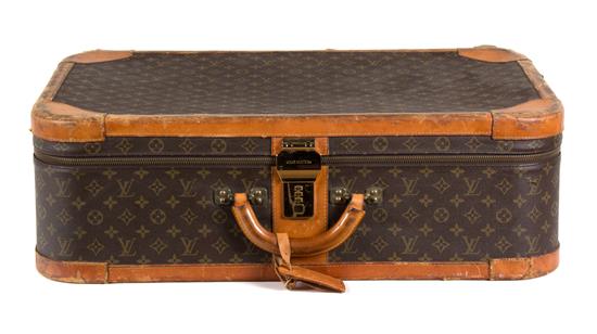 Appraisal: Sale Lot A Louis Vuitton Leather Suitcase Height x width