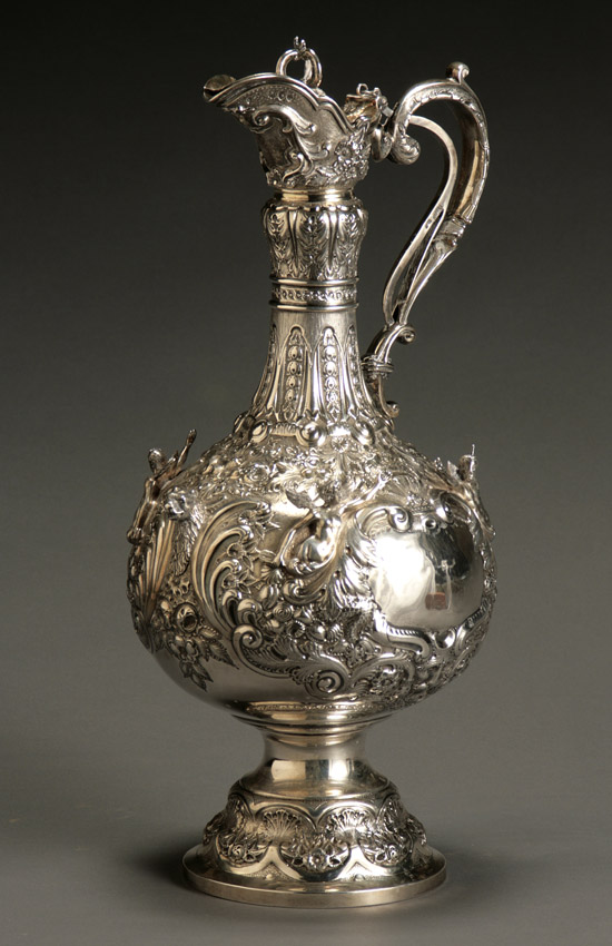 Appraisal: Victorian Silver 'Armada' Wine Ewer Elkington Co Ltd London -