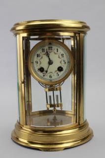 Appraisal: Early th C Crystal Regulator Clock Early th C Crystal