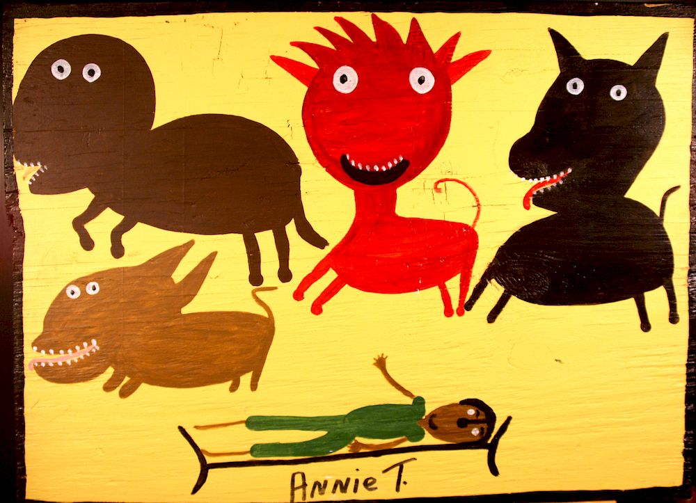 Appraisal: Outsider Art Annie Tolliver Daneil Dreaming about Four Beast sic