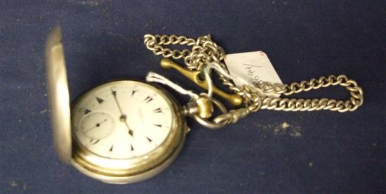 Appraisal: Rotherhams silver cased half hunter pocket watch and a silver