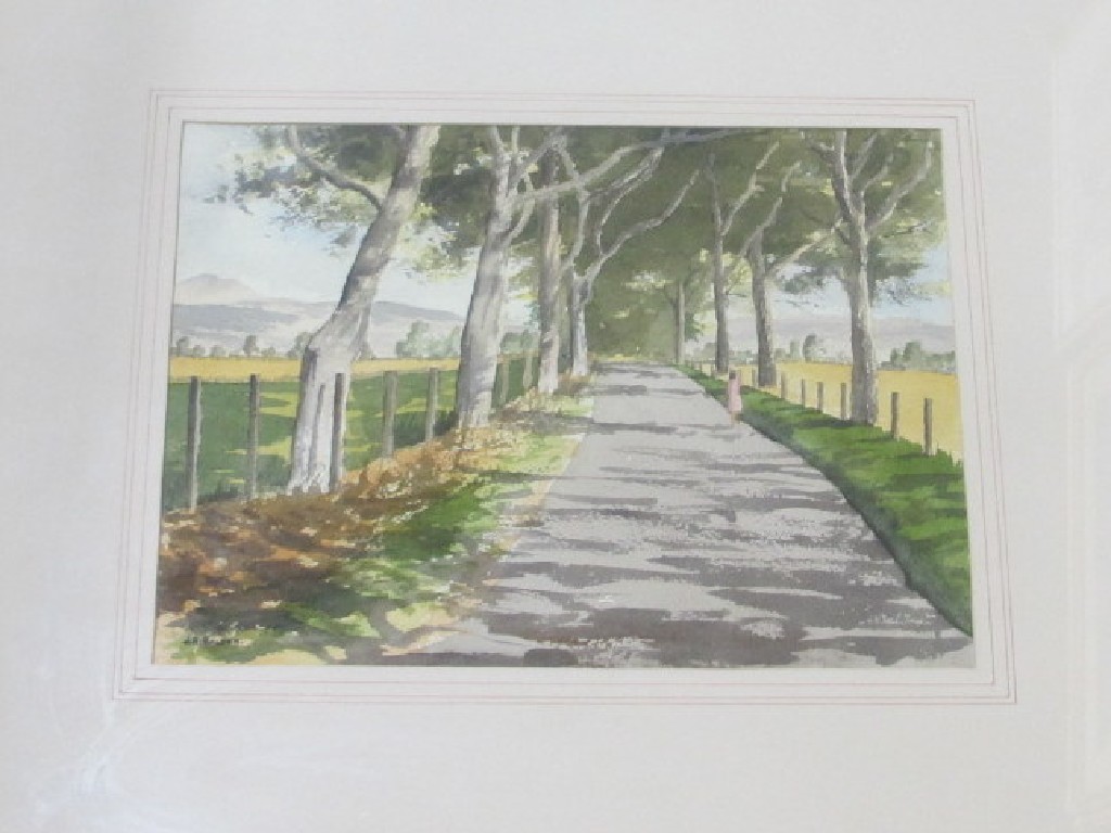 Appraisal: Watercolour 'Country Lane' signed J R Bolton