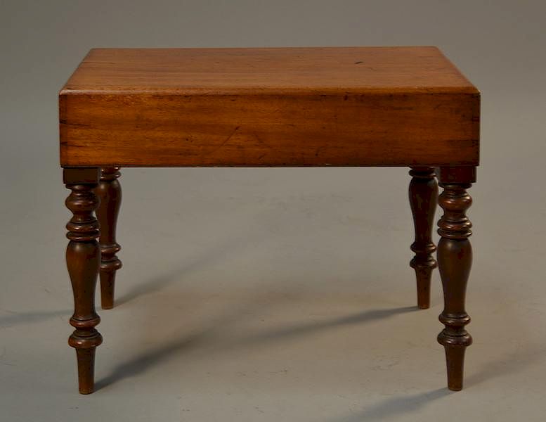 Appraisal: English Regency mahogany bidet English Regency mahogany bidet well turned