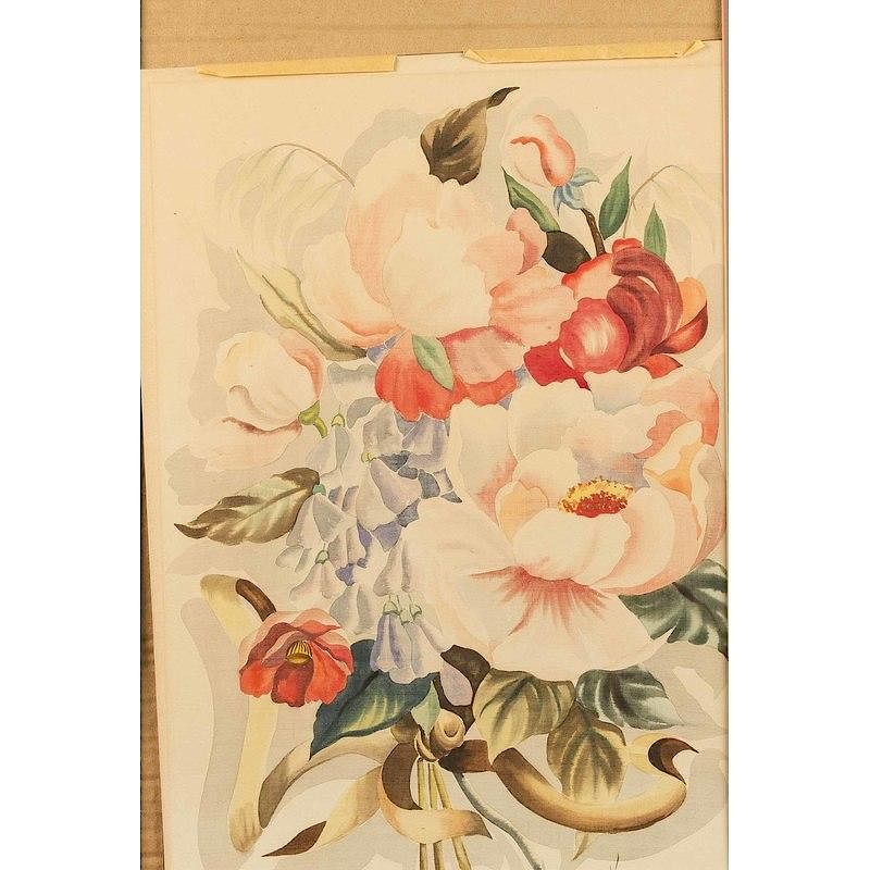 Appraisal: Kupur Painting Framed floral watercolor signed lower right Kupur Sight