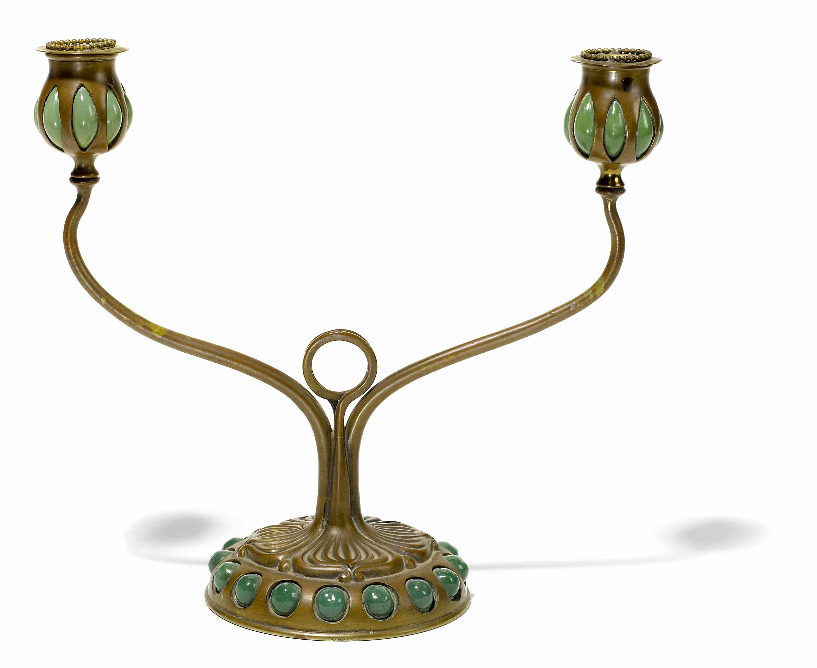 Appraisal: A Tiffany Studios Favrile blow out and jeweled glass and