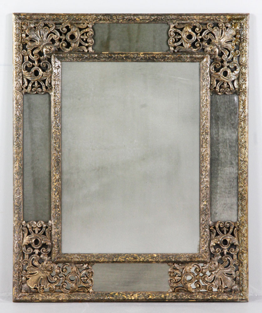 Appraisal: - th C Dutch or Italian Style Pierced Frame Mirror