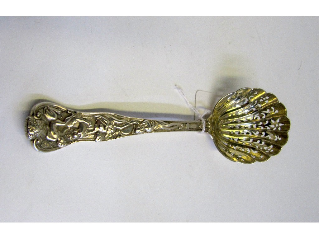 Appraisal: An ornate silver sifter spoon London