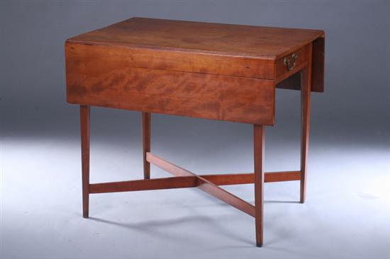 Appraisal: AMERICAN FEDERAL CHERRYWOOD DROP-LEAF BREAKFAST TABLE late th early th