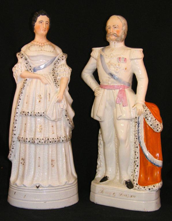 Appraisal: Pair of Staffordshire figures entitled the 'King of Prussia' and