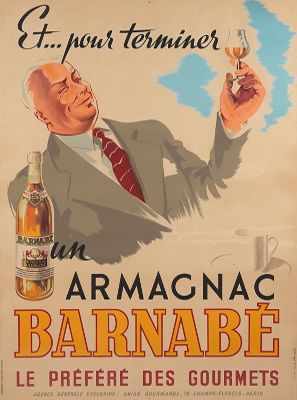 Appraisal: Advertising Poster for Armagnac Barnabe Armagnac Barnabe Lithograph in colors