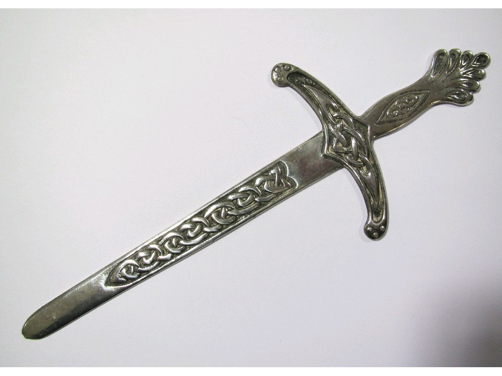 Appraisal: Alexander Ritchie a substantial silver letter opener in the shape