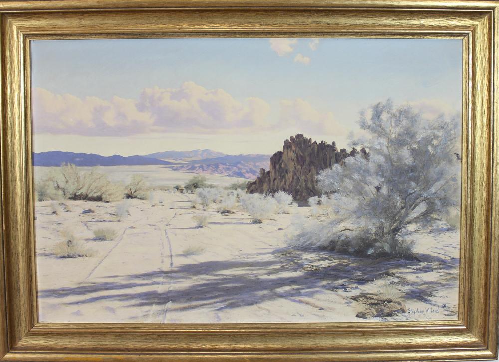 Appraisal: STEPHEN WILLARD California Illinois - oil and photograph on board