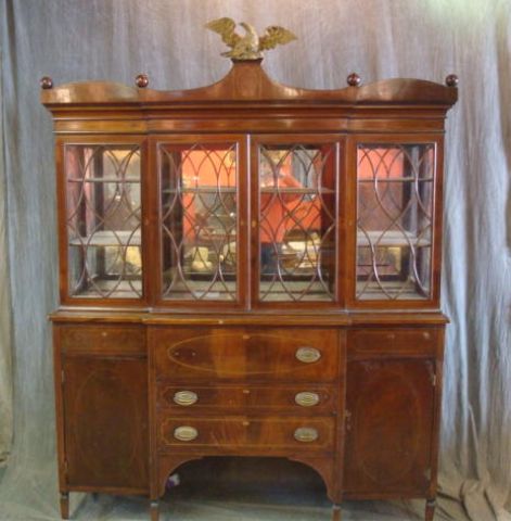 Appraisal: Sheraton Style China Cabinet Looks to be centennial Nice old