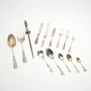 Appraisal: Gorham Fontainebleau silver flatware set Gorham Fontainebleau silver flatware set