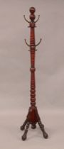 Appraisal: Victorian Coat Stand Wooden coat stand with turned body and