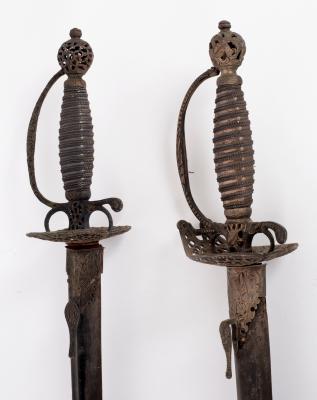 Appraisal: A George III sword with wire bound grip and pierced