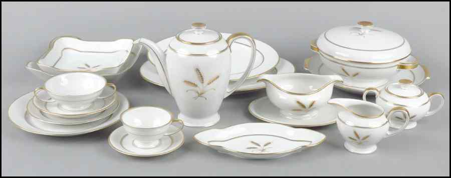 Appraisal: ROSENTHAL PORCELAIN DINNER SERVICE IN THE WHEATFIELD WINIFRED PATTERN Comprised