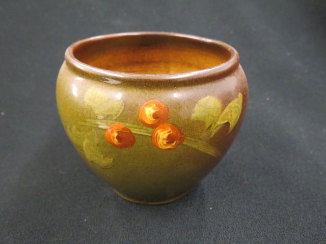 Appraisal: Art Pottery Jardiniere Rozane or Louwelsa type floral diameter deep