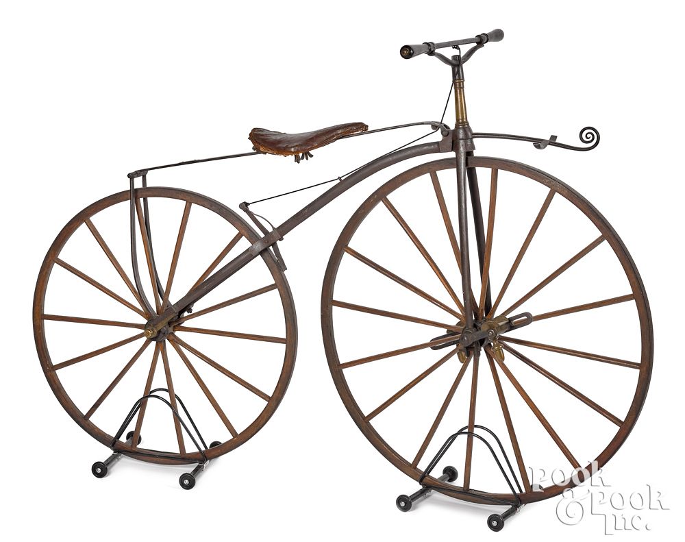 Appraisal: New York bone shaker bicycle Wood Brothers New York bone