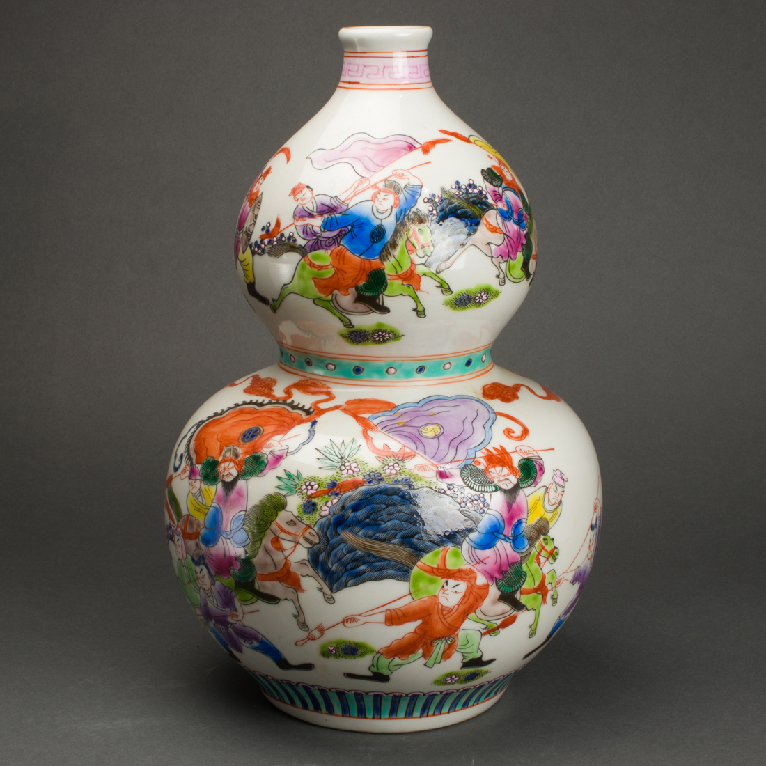 Appraisal: CHINESE FAMILLE ROSE DOUBLE-GOURD VASE Chinese famille rose double-gourd vase