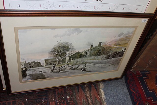 Appraisal: A DECORATIVE PRINT AFTER ALAN ENGHAM of a shepherd driving