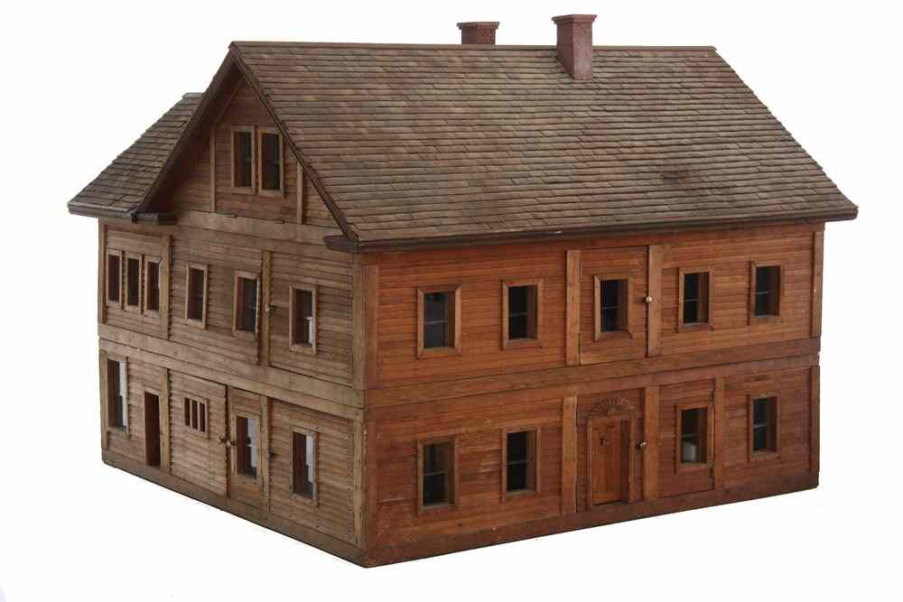 Appraisal: MONUMENTAL DOLL HOUSE - Three-Part Hand-Made Architectural Model Doll House