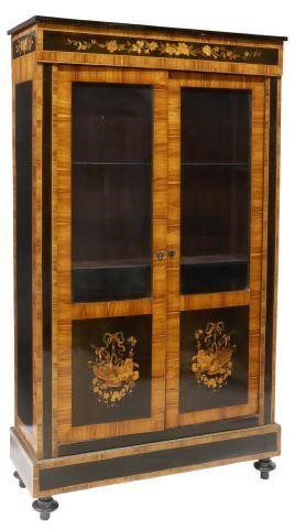 Appraisal: French Napoleon III period mahogany vitrine display cabinet mid th