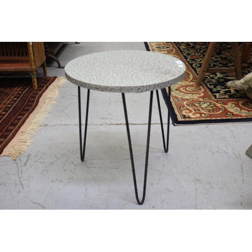 Appraisal: Mid Century circular topped table approx cm H x cm