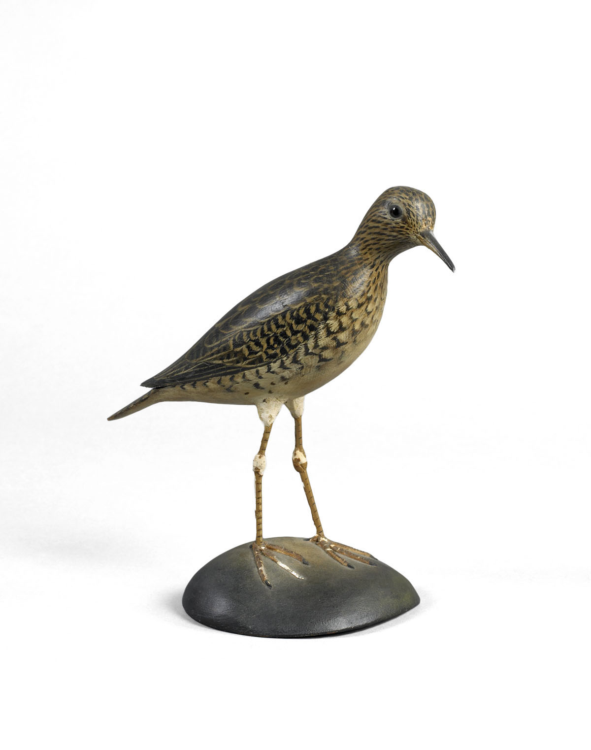 Appraisal: A ELMER CROWELL - CARVED AND PAINTED MANTLE BIRD OF