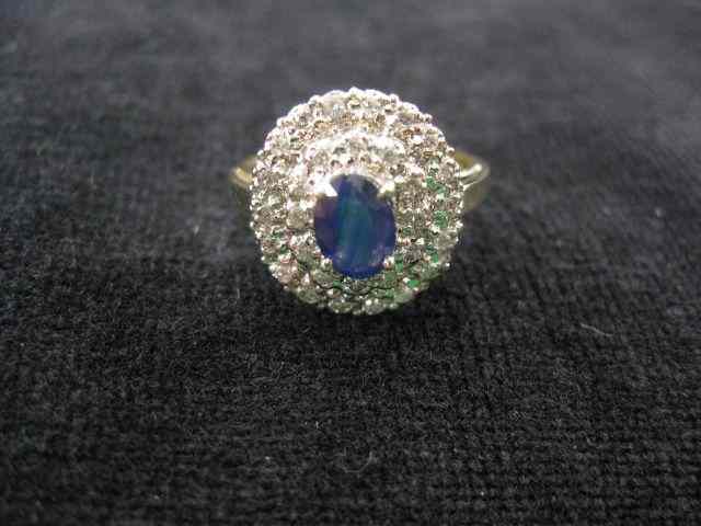 Appraisal: Sapphire Diamond Ring oval sapphire weighing carat with diamond on