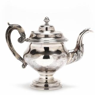 Appraisal: A Philadelphia Coin Silver Teapot Robert William Wilson double stamped