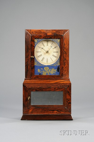 Appraisal: Rosewood Parlor No Variant Shelf Clock probably by Atkins Whiting