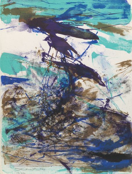 Appraisal: ZAO WOU-KI CHINESE - x Untitled Lithograph on paper signed