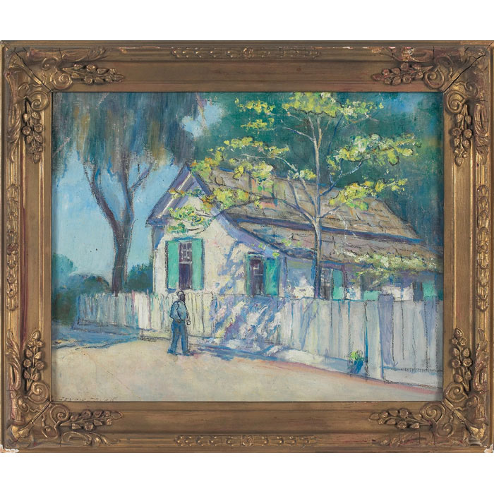 Appraisal: Jessie Barrows Jones American - Man and House c oil