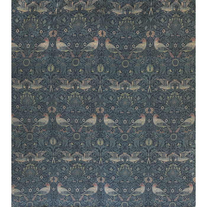 Appraisal: Good William Morris fabric bird pattern on a blue field