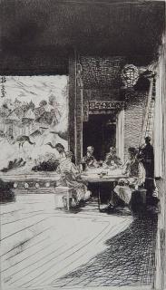 Appraisal: John Winkler etching John Winkler American - - ''Chinese Card