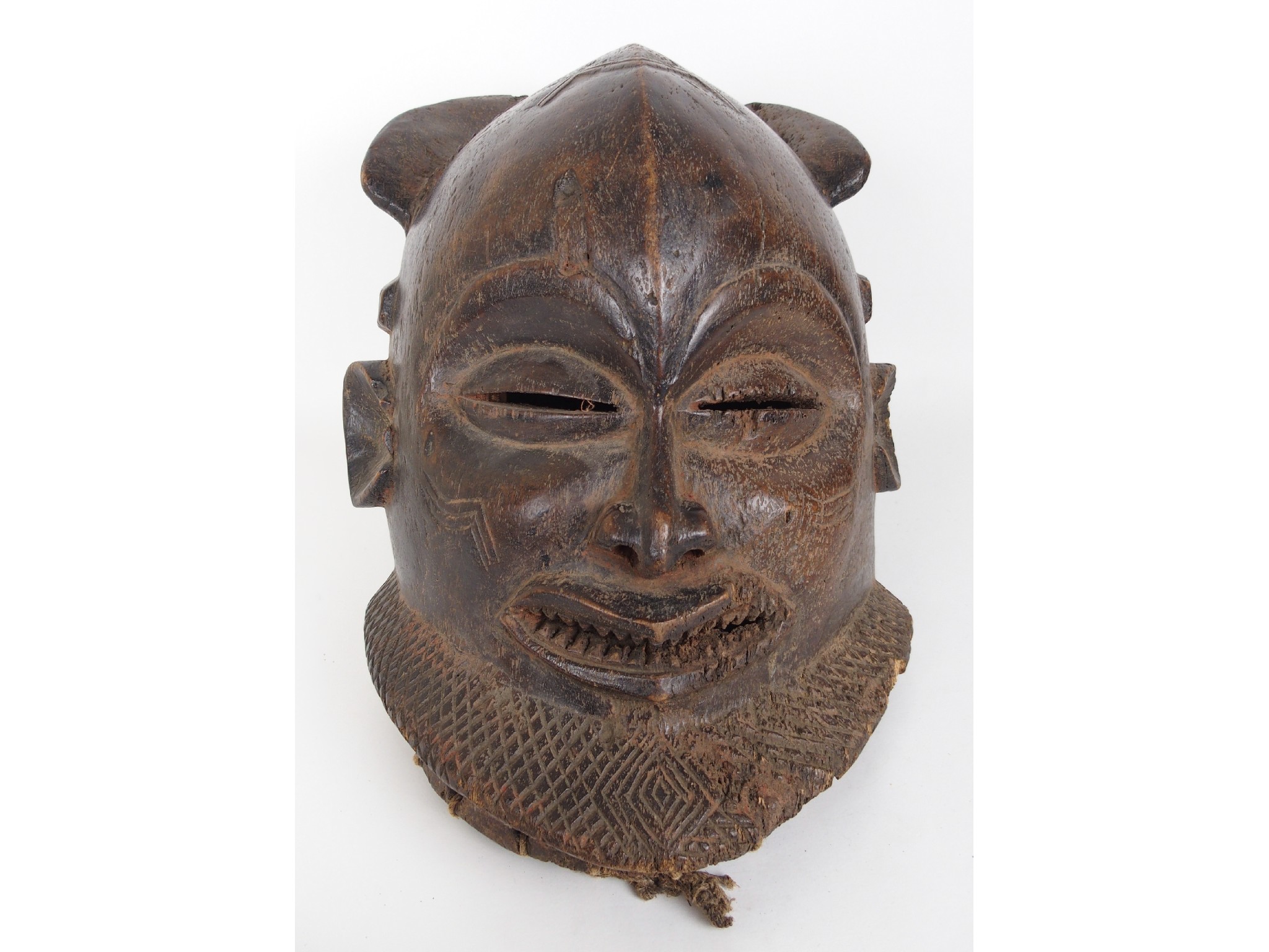 Appraisal: An African Democratic Republic of Congo Tabwa helmet maskcarved wood