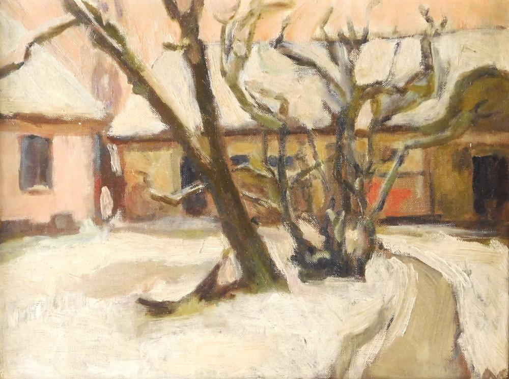 Appraisal: Majsa Bredsdorff Danish - Untitled Landscape oil on canvas depicts