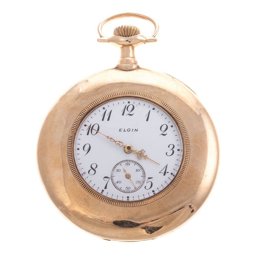 Appraisal: A Gent's Ultra Thin Elgin Pocket Watch in K K