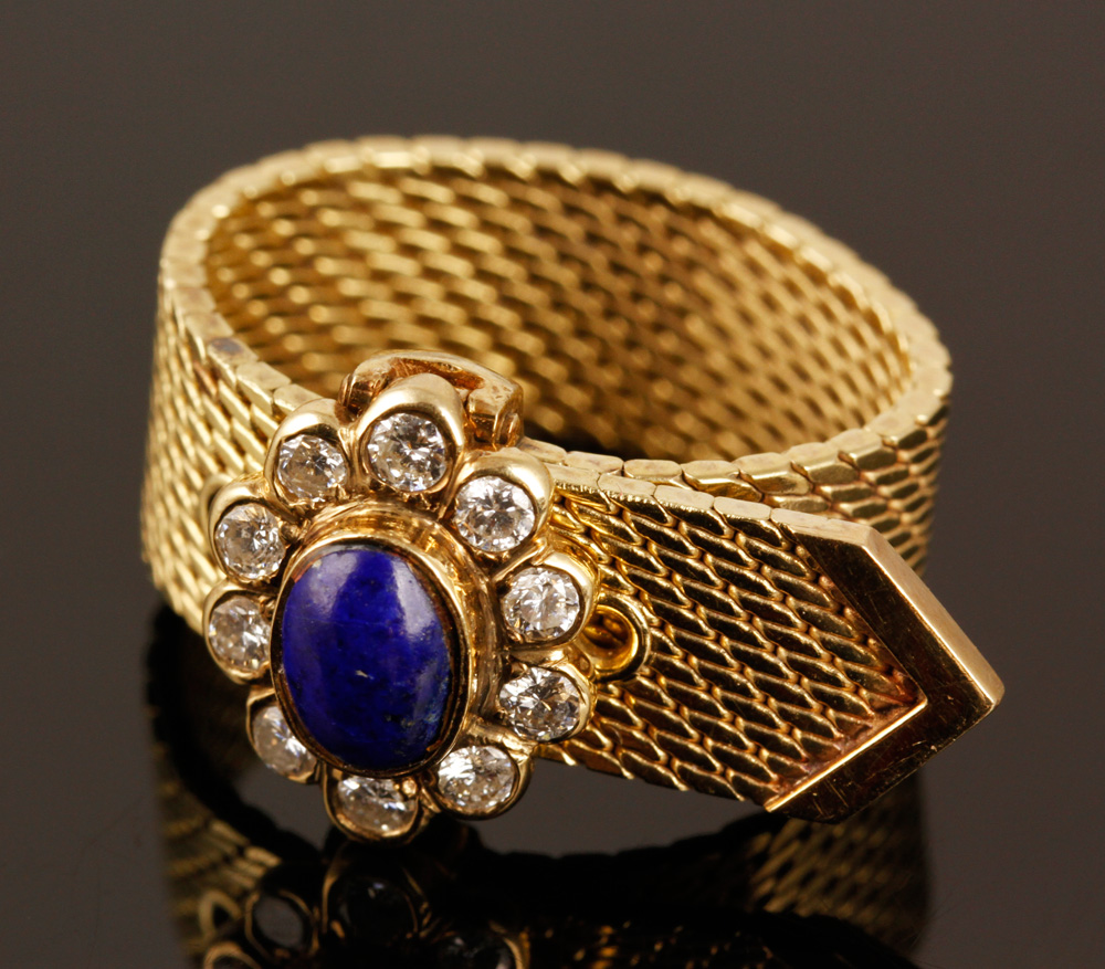 Appraisal: - K Van Cleef Arpels Belt Style Ring K yellow