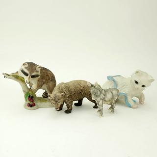 Appraisal: Group Of Four Cybis Bisque Porcelain Animal Figurines Group Of