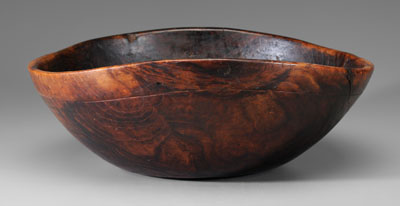 Appraisal: Figured Wood Bowl American or British th century elm or