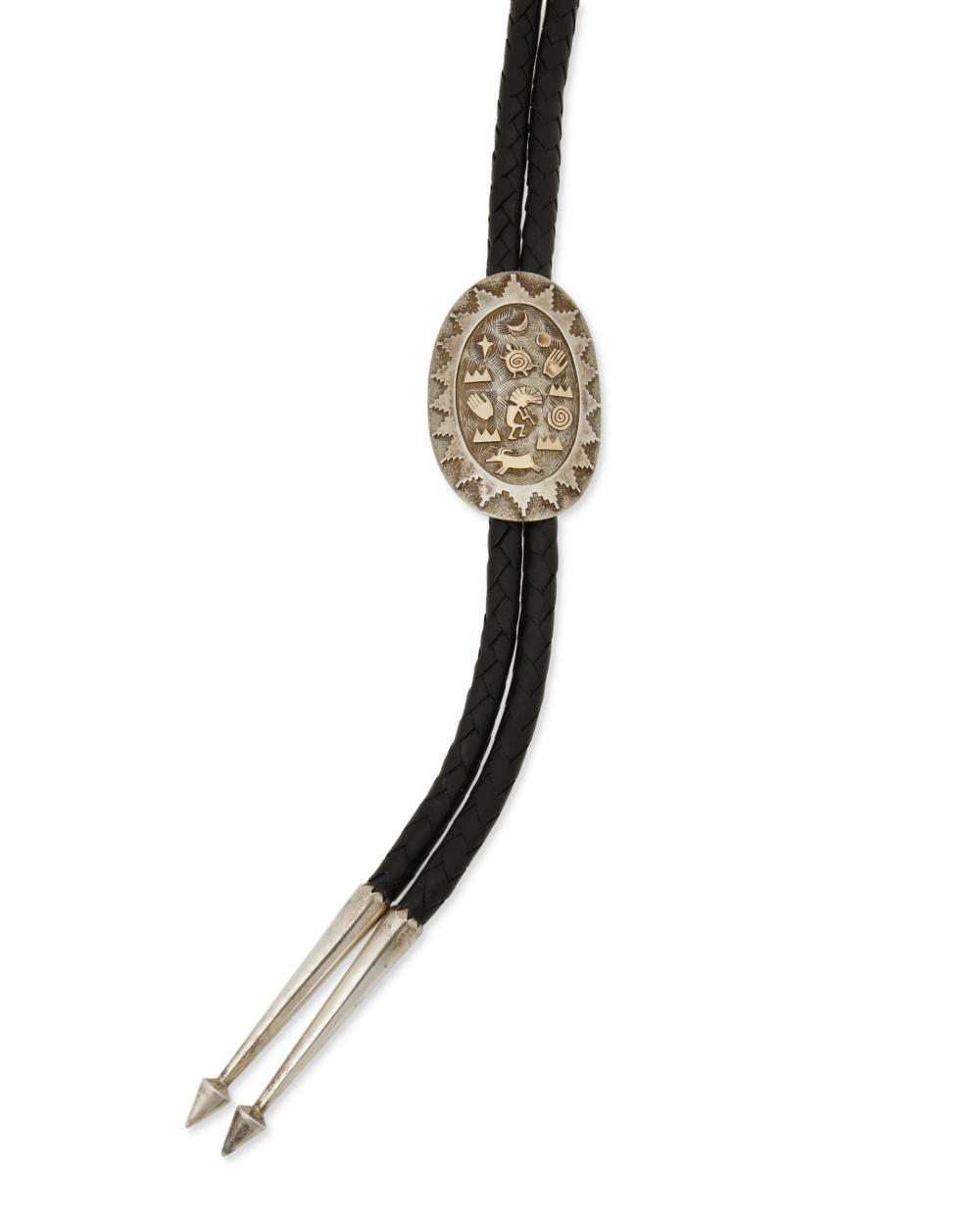 Appraisal: Arland F Ben b Din A Navajo silver bolo tie