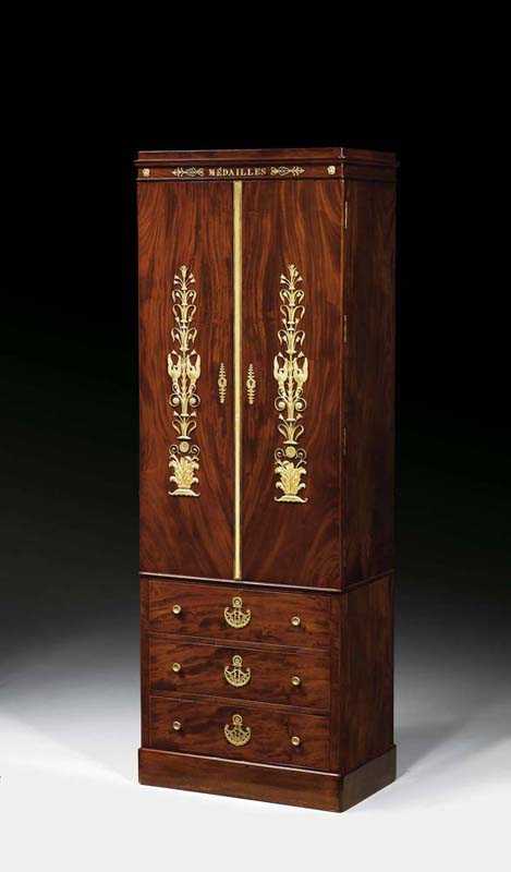 Appraisal: MAHOGANY CABINET ON CHEST so-called m dailler Empire attributed to