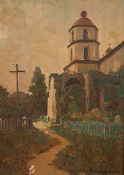 Appraisal: Frank Coburn American - Church Yard signed 'Frank Coburn' lower