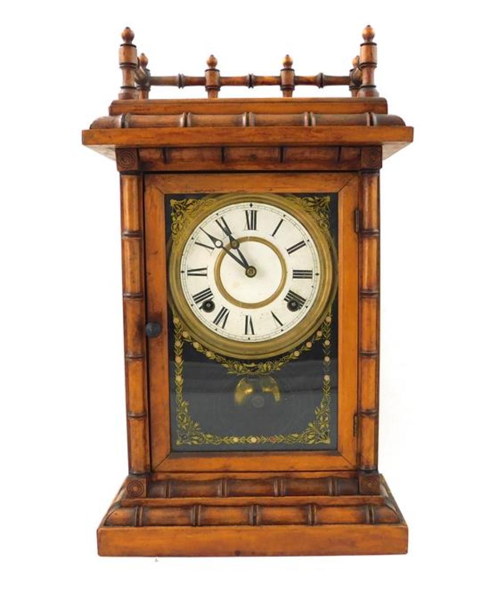 Appraisal: E Ingraham Co Bristol CT Aesthetic Movement shelf clock late