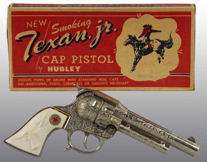 Appraisal: Hubley Texan Jr Toy Cap Gun Description Includes original box